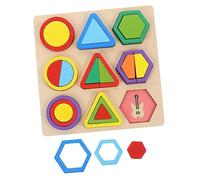 Toddmomy Puzzle Geometrico in Legno per Bambini Educativo Sviluppo delle Colori Set da 1 Cognitivo Prima Attività Didattica da Giocare