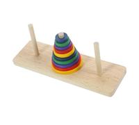 Toddmomy Puzzle in Legno Intellettuale Torre Hanoi Colorata per Adulti da Tavolo in Legno Sicuro e Durevole Regalo per Feste e Sviluppo Cognitivo