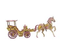 Toddmomy Puzzle Legno da Montare Carrozza Educativo Diy per Compleanno e Natale Modellino Decorativo Artigianale