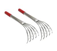 Toddmomy Rastrello in Acciaio e Plastica 40 Cm per Raccolta Frutti di Mare e Lumache, Set Doppio con Manico Ergonomico per Scavo e Attività Outdoor