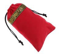 Toddmomy Sacchetto in Rosso per Carte Tarocchi Piccolo e Portatile con Chiusura Coulisse Custodia Decorativa e Protettiva per Divinazione e Giochi Esoterici