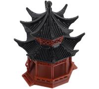 Toddmomy Scultura Mini Pagoda in Plastico Marrone Decorativa per Acquario e Giardino Design Unico a Torre per Ornamento Zen e Paesaggio Micro