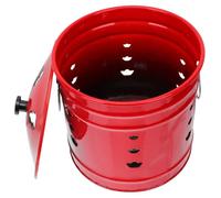 Toddmomy Secchio Smaltato Rosso Per Combustione Di Carta, Inceneritore Compatto Per Cerimonie e Preghiere Domestiche, Resistente e Multifunzione Per Bruciare Banconote e Rifiuti Da Giardino