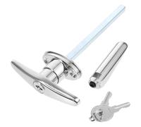 Toddmomy Serratura con Maniglia T Lucida e Facile da Usare per Porte Garage e Ripostigli Meccanismo Spinta per Chiusura Rapida e Sicura Maniglia Blocca Porta Commerciale e Mobili