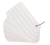 Toddmomy Set 1 Foglio di Carte Indice Bianche in Carta Versatile e Portatile Anelli in Ferro per Prendere Appunti e Memorizzare Parole Inglesi Scuola Ufficio