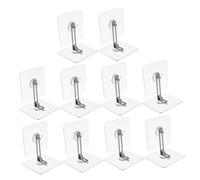 Toddmomy Set 10 Ancoraggi Adesivi per Mobili senza Trapano Fissaggi Antiribaltamento per Cassettiere e Armadietti Sicurezza per Ripiani TV e Scarpiere Installazione Rapida e Durevole