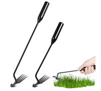 Toddmomy Set 2 Attrezzi da Giardinaggio per Diserbo Verticale Impugnatura Ergonomica, Rimozione Radici Erbacce in Piedi per Prato, Crepe e Spazi Vuoti, Strumenti Robusti per Cura Orto