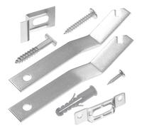 Toddmomy Set 2 Ganci per Quadri Chiusura di Sicurezza, Kit di Sospensione in Filo Metallico per Musei e Gallerie, Accessori Antifurto per Cornici da Parete, Montaggio Nascosto per Uso