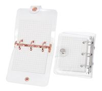Toddmomy Set 2 Mini Raccoglitori a Fogli Mobili Eleganti Copertina Trasparente, Quaderno ad Anelli in Pvc e Carta Liscia, Album di Ritagli Decorativo per Diario e Pianificazione