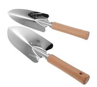 Toddmomy Set 2 Pezzi Pala Da Giardinaggio e Attrezzi Per Terreno Da Giardino Manico in Legno, Strumenti Manuali Per Piantare e Rivoltare Terreno, Adatti Per Ortaggi e Bonsai