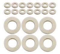 Toddmomy Set 20 Cuscinetti in Feltro per Valvole Tromba e Trombone Accessori per Strumenti a Fiato Rondelle Morbide per Manutenzione e Riparazione Strumenti Musicali Colore Avorio