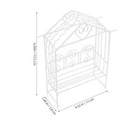 Toddmomy Set 3 Mini Archi in Metallo per Case delle Bambole Accessori per Giardini Fatati Coppia Romantica Decorazioni per Micro Paesaggi da Giardino 10X4X155 CM