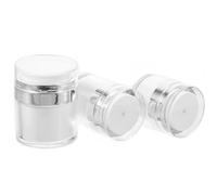 Toddmomy Set 3pezzi Bottigliette da Viaggio per Creme 15g 30g 50g Bottiglie Doppio Strato Antigoccia in Plastico e Acrilico Contenitori Cosmetici Portatili