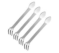 Toddmomy Set 4 Pezzi Mini Rastrello Coltivatore in Acciaio Inossidabile Per Giardinaggio Bonsai e Orto Utensile Manuale Compatto Per Allentare e Pressare Terreno in Spazi Ridotti