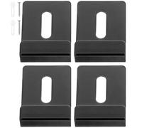 Toddmomy Set 4 Pezzi Staffe per Specchi in Acciaio Inox 304 Nero Clip per Specchi senza Cornice Canale Largo Supporto Multiuso per Montaggio a Parete Pesante e Esposizione Stabile