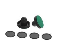 Toddmomy Set Accessori Air Hockey Da Tavolo 8 Pezzi in Plastica Duratura, Spingitori Neri 76mm, Dischi Neri 51mm, Ricambi Per Gioco Hockey Da Tavolo Per Divertimento in Casa e Sala Giochi