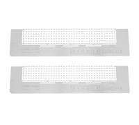 Toddmomy Set di 2 righelli per Diamanti per Trapano Rotondo, 216 Griglie, | Righello per pittura con strass per trapano rotondo, totale o parziale, antiscivolo, guida per fori di trapano, 50
