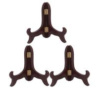 Toddmomy Set di 3 Supporti in Legno per Piatti: espositore per tè e Torte, cornici per Foto, cavalletti da Collezione per Piatti da 10-15 cm di Diametro, Porta Libri e Foto.