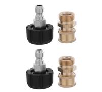Toddmomy Set di 4 adattatori per idropulitrice, Kit di sgancio rapido, Raccordo Girevole M22 a 1/4", Compatibile con la Maggior Parte delle idropulitrici.