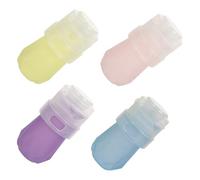 Toddmomy Set di 4 Bottiglie 100ml Viaggio in Silicone, Contenitori Shampoo da Viaggio e Vasetti per Crema, per Conservare e Distribuire Prodotti Skincare Durante i Viaggi
