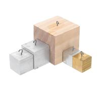 Toddmomy Set di 5 Cubi di Densità Quadrati con Gancio in Alluminio Rame Ferro e Legno per Esperimenti Scientifici e Lezioni di Fisica Educativa