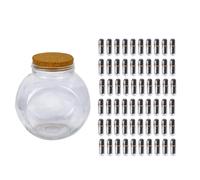 Toddmomy Set di Bottiglie in Vetro Tappo in Sughero e Capsule, Resistente All'usura Carta per Messaggi, per Decorazioni e Regali Agli Amici
