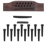 Toddmomy Set di Perni per Ponte Chitarra Acustica 12 Corde in Palissandro Sella e Capotasto, Protezione del Corpo e Miglior Performance