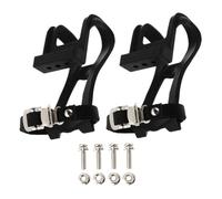 Toddmomy Set Gabbie per Le Dita dei Piedi Cinghie Resistenti per Pedali di Bicicletta e Cyclette, Clip Poggiapiedi da Palestra Regolabili per Ciclismo Fitness e Accessori Ciclisti