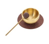 Toddmomy Set Mini Ciotole Tibetane per Yoga e Meditazione in Metallo con Mazzuolo e Cuscino, Strumento Sonoro Portatile per Viaggi, Benessere Emotivo e Bilanciamento Chakra