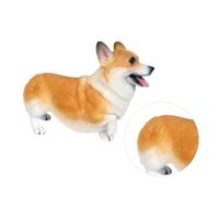 Toddmomy Simulato Welsh Corgi Plastica Decorazione Animale e Cognitivo per Corgi Piccola per Casa e Ufficio Adatto Ragazzi e Ragazze