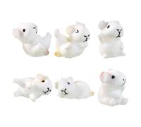 Toddmomy Statuette in Resina Porcellino D'india Miniatura Set da 6 Pezzi, Figure di Animali da Micro Paesaggio per Decorazioni da Interno ed Esterno, Ornamento Versatile per Giardinaggio