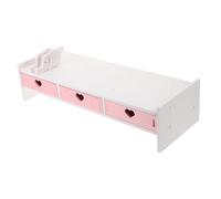 Toddmomy Supporto per Monitor per Computer in PVC Rosa, Rialzo Stabile ed Ecologico Organizer per Scrivania, per Ufficio e Studio