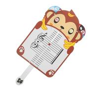 Toddmomy Tabellone Musicale Portatile Forma Scimmia per Principianti Carte Didattiche per Riconoscimento Note e Strumento per Insegnamento Pianoforte e Teoria Musicale per Studenti