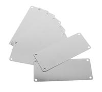 Toddmomy Targhetta in Acciaio Inossidabile 100X50Mm 10 Pezzi 4 Fori, Placca Vuota per Incisione, Accessorio Porta Multifunzione per Ambienti Commerciali e Residenziali