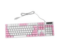 Toddmomy Tastiera Gaming Rgb 104 Tasti in Abs Rosa Tasti Sospesi