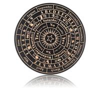 Toddmomy Tavola a Pendolo Divinatoria in Legno Rotonda Grande Lettere e Mesi, Strumento per Divinazione e Forniture per Stregoneria, Decorazione Spirituale per Interni Casa