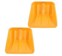 Toddmomy Testa di Pala Lama Versatile in Plastica Arancione 2 Pezzi per Rimozione Neve e Carbone Ampia Capacità di Raccolta per Giardinaggio e Manutenzione Domestica
