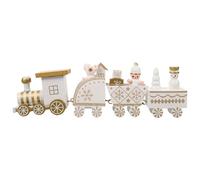 Toddmomy Trenino Natalizio in Legno Set Giocattolo sotto Decorazioni per Albero di Natale Toppers Torta Natalizia Pupazzo di Neve Renna Babbo Natale Ornamento Natalizio