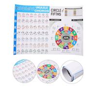 Toddmomy Ukulele Chord Poster in Carta Patinata Resistente Accordi per Principianti Professionale per Pratica e Teoria Musicale Quinte