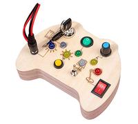 Toddmomy Wooden Busy Board Toy For Years With Buttons Montessori Educational Activity For Cognitive Development And Problem Solving Skills