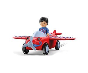 Toddys by siku 0116, Leo Loopy, Aereo a 3 Parti con luci e Suoni, Componibile, con figurina Mobile, Motore a Frizione di qualità, Rosso/Grigio, dai 12 Mesi in su