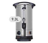 Todeco Bollitore per Vin Brulé 9,3 L, Macchina per Bevande Calde in Acciaio Inox, con Rubinetto, vaschetta di raccolta, termostato, Impostazione Della Temperatura 30-110°C, 1500 W