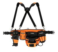 Todeco Cintura porta Strumenti, Borsa per attrezzi con Baudrier regolabile, Cintura fai da te magnetica, Cintura strumenti per il fissaggio di viti, bulloni, chiodi, bit, elementi di fissaggio,