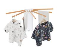 Todeco Stendino da muro, Stendino Pieghevole in legno, Stendibiancheria Verticale Salvaspazio, Stendibiancheria da Esterno, Interno, Bagno, Balcone, Giardino