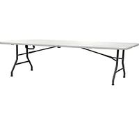 Todeco - Tavolo pieghevole 180 cm, per catering, buffet, campeggio, con manico