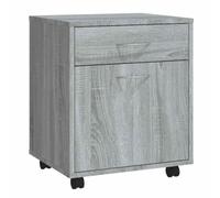 Todiikf Armadio a rotelle, grigio sonoma, 45 x 38 x 54 cm, per documenti | Armadio da ufficio compatto con cassetto e scomparto aperto. Flessibile per organizzare lo studio e l'ufficio.
