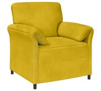 Todiikf Divano 1 posto giallo 88 x 83 x 95 cm poltrona imbottita in velluto | Comoda poltrona imbottita con superficie vellutata e struttura in metallo per il vostro soggiorno, camera da letto o piccolo