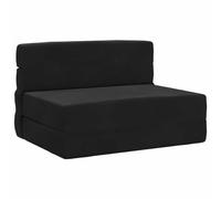Todiikf Divano letto pieghevole, nero, 70 x 72 x 60 cm, in tessuto | Versatile divano pieghevole 2 in 1 per soggiorno e camera degli ospiti, si piega rapidamente come letto per gli ospiti con