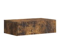 Todiikf Tavolino da parete 87,5 cm, rovere affumicato | Mensola sospesa per camera da letto e corridoio con ampio cassetto in legno per la massima libertà dal pavimento.