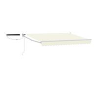 Todiikf Tenda da sole elettrica con pannello solare e telecomando, 3 x 2,5 m, con braccio articolato, estensibile, protezione solare per terrazze ed esterni, color crema e bianco